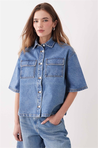Рубашка из денима артикул 151637809