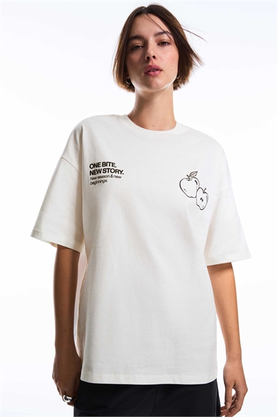 Футболка с коротким рукавом и принтом артикул 156387816