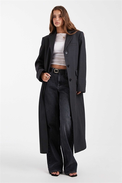 Длинный блейзер Mensy цвета угольного артикул 149730647
