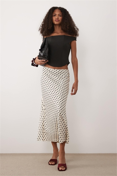 Атласная юбка средней длины артикул 154692039