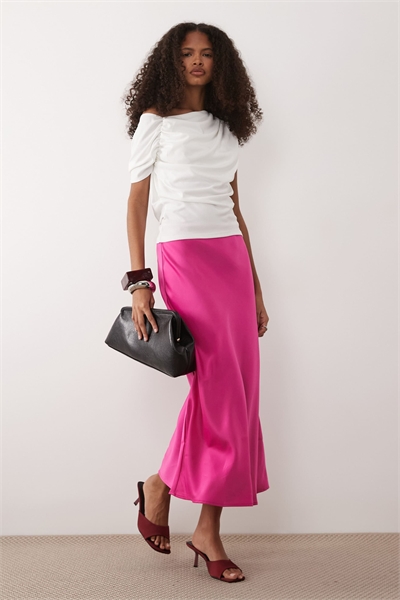 Атласная юбка средней длины артикул 154692042