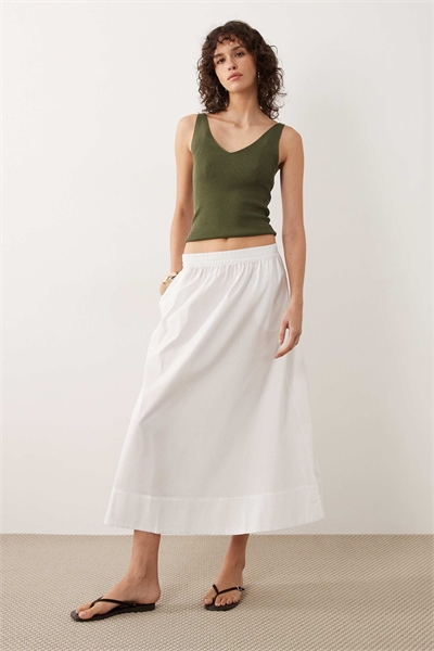 Юбка средней длины из поплина артикул 153836907