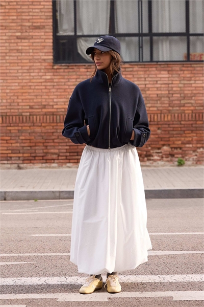 Юбка-миди с оборками артикул 155842377