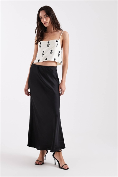Атласная юбка макси артикул 153577538