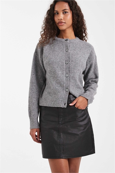 Джинсовая мини-юбка с высокой талией артикул 148037586