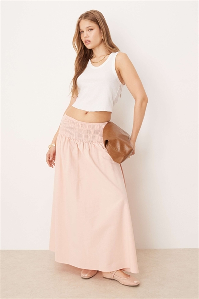 Макси-юбка с драпировкой на талии артикул 151022569