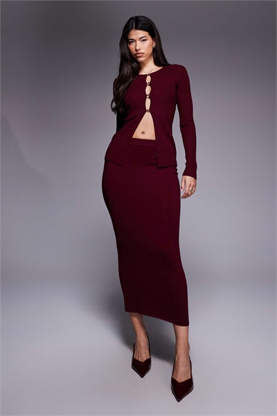 Эксклюзивная вязаная юбка макси co-ord артикул 151333820