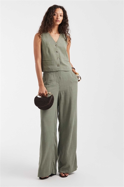 Брюки с широкими брючинами в стиле микс-энд-матч артикул 154694256