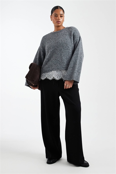 Брюки из джерси с широкими брючинами и завязкой на талии артикул 152350970