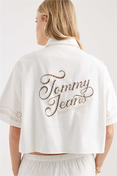 Льняная рубашка с вышивкой co-ord артикул 154158746