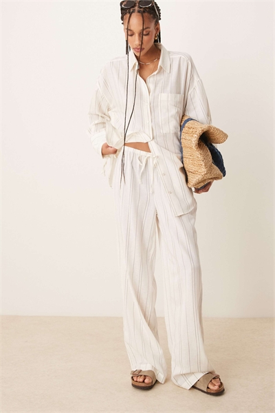 Брюки Belle Beach с ломтиками льна артикул 140396788