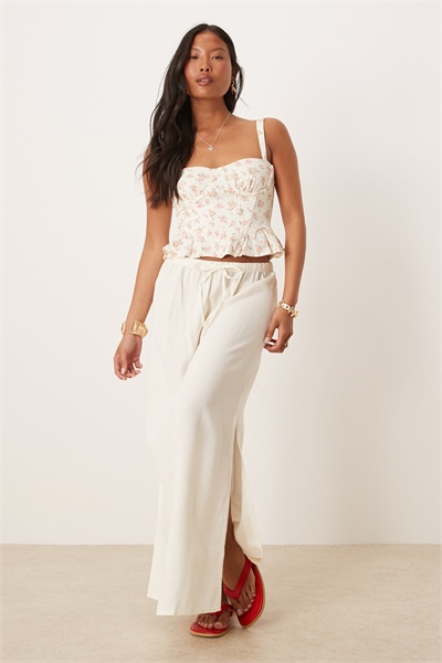 Макси-юбка из смешанного льна артикул 140700377