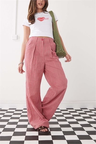 Широкие брюки с эффектом «подгонянного под фигуру» из льна артикул 141797666