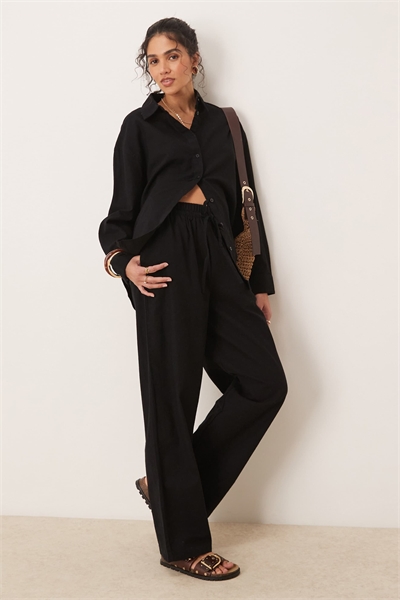 Брюки-кюлоты с эффектом льна co-ord артикул 140661176