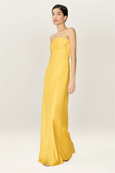 Платья amdra: атласное макси-платье без бретелек артикул 155951541