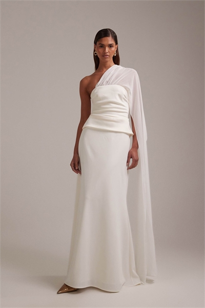 Свадебное платье макси с капюшоном артикул 151898997