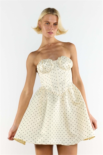 Мини-платье-бандо с косточками артикул 154246218