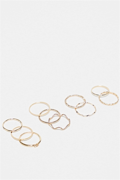 Набор из 12 колец с витыми элементами и гравировкой артикул 132324006