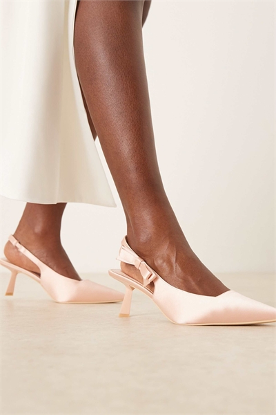 Туфли-лодочки Almeria на каблуке с открытой пяткой и бантиком артикул 149858865