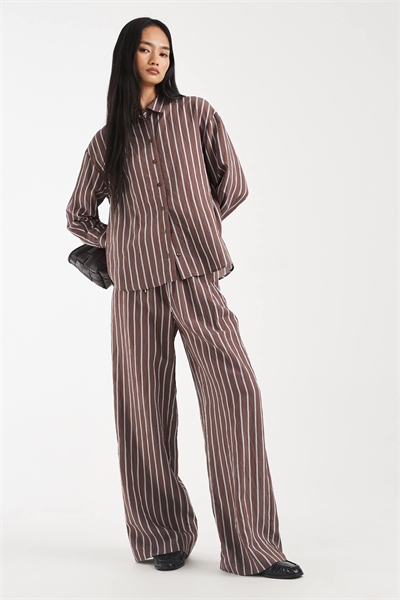 Брюки с широкими брючинами в полоску co-ord артикул 153786600