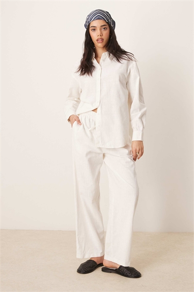 Брюки-кюлоты с эффектом льна co-ord артикул 140661180
