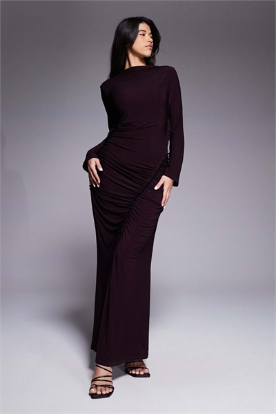 Макси-платье с воланами и сборками артикул 152802394