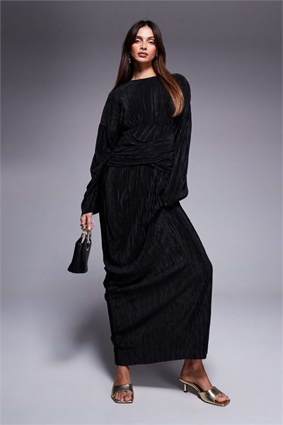 Макси-платье в складку артикул 142407267