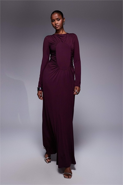 Макси-платье с рюшами артикул 150481391