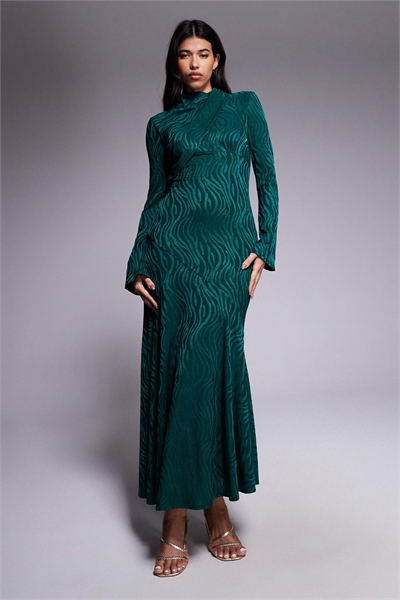 Макси-платье с высоким воротником артикул 150202183