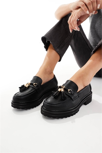 Массивные мокасины Jeep с кисточками, черного цвета артикул 147785549