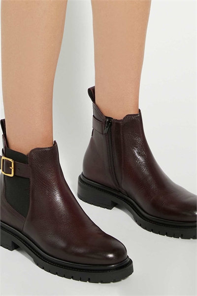 Ботильоны с закругленным носком темного цвета артикул 151606946