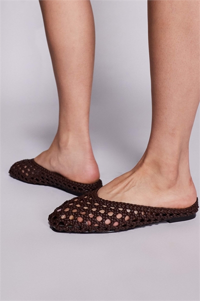 Плетеные плоские туфли-муле Simmi London Cassius артикул 142997174