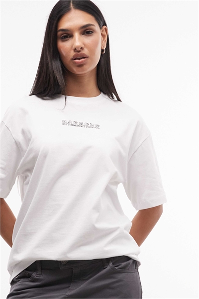 Футболка Santana с логотипом и свободным кроем с заниженными плечами артикул 154715430