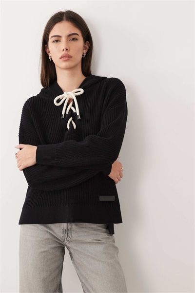 Толстовка с капюшоном и шнуркой из плотного трикотажа Daya артикул 154707757