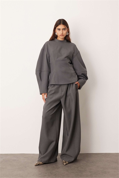 Брюки-бочонки с широкими брючинами и индивидуально скроенными складками co-ord артикул 148383180