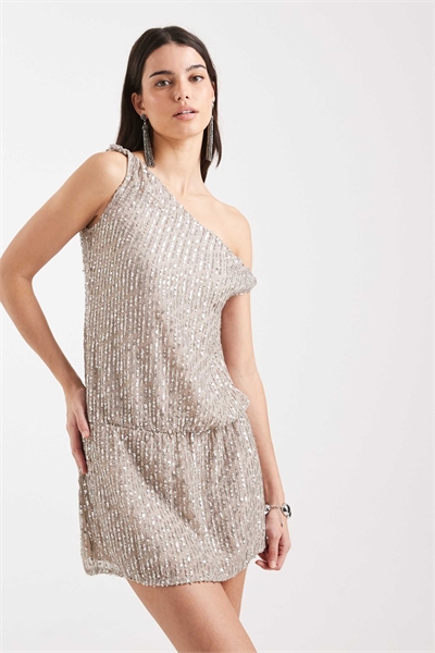 Мини-платье Vora с одним плечом артикул 152899964