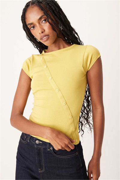 Топ с короткими рукавами и пуговицами Elyra артикул 149953262