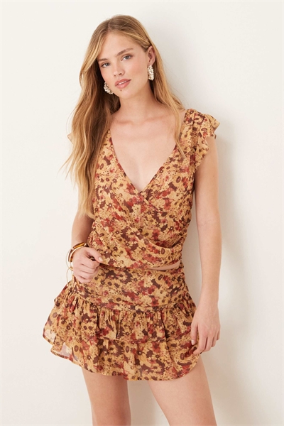 Топ-халат из шифона с цветочным принтом от Heidi co-ord артикул 149955604