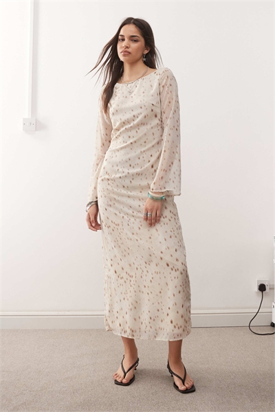 Макси-платье с вырезом на спине и принтом от JADIE артикул 143374006