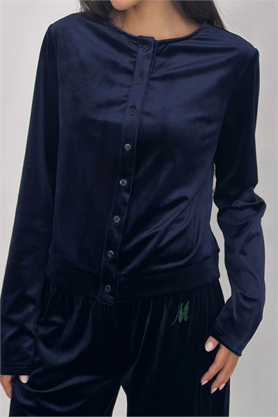 Кардиган из велюра с пуговицами Kellen co-ord артикул 153492234