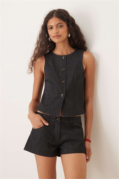 Джинсовый жилет с пуговицами Anila артикул 148028311