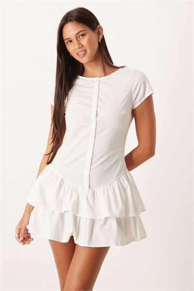 Мини-платье из поплина с заниженной талией от movan артикул 149955612