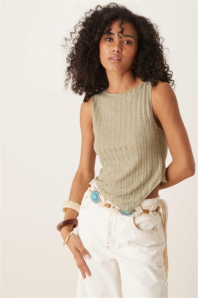 Асимметричный жилет из тонкого трикотажа Etta артикул 143084731