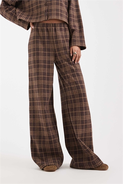 Брюки с мягкими ребрами и широкими брючинами артикул 154208109