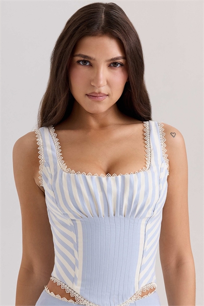 Топ-корсет Petra с синими полосками артикул 152796363