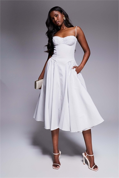 Платье-корсет средней длины Samaria в цвете голубого голубя артикул 147674229