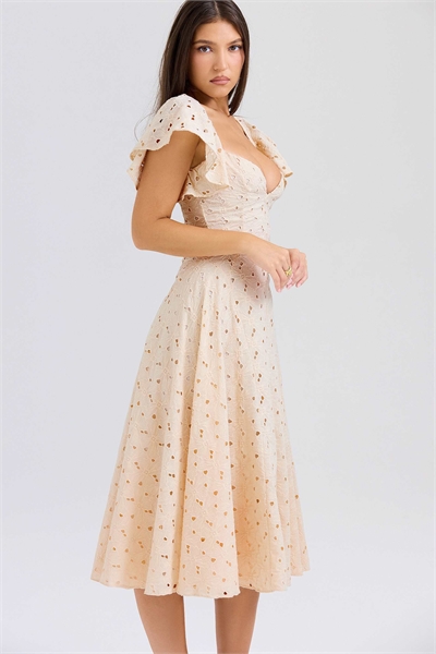 Платье-миди Amaya tea с английской вышивкой артикул 149634789