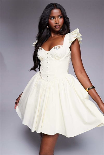 Мини-платье с вышивкой «Сиси» артикул 147768449