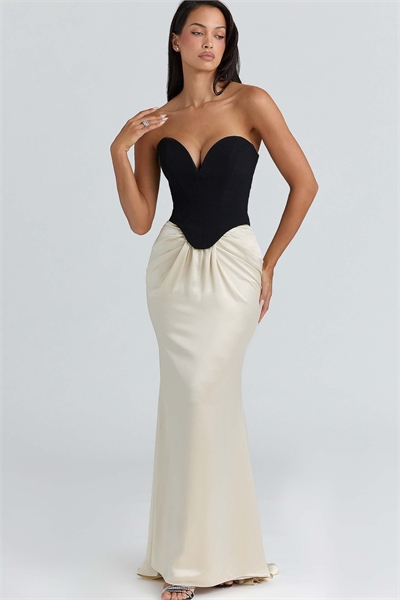 Макси-платье-корсет Sorcha цвета «черный и туман» артикул 155231222