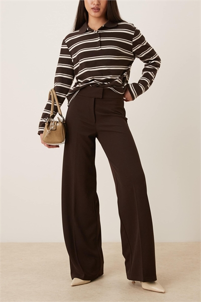 Брюки из структурированного джерси с классическим кроем артикул 153566225